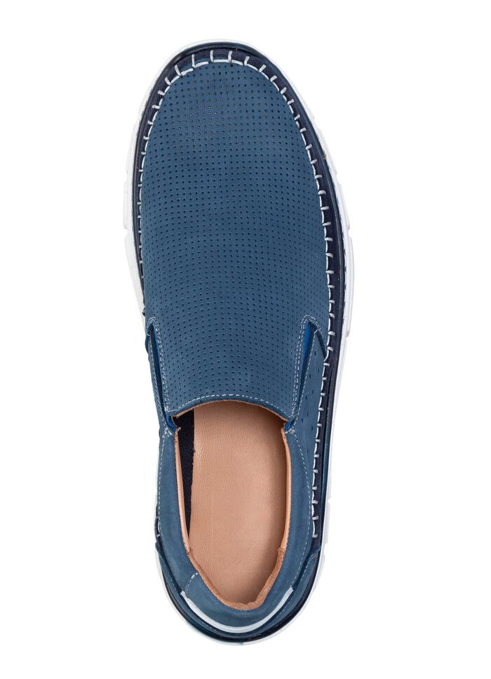 Slippers gemaakt van rundnubuck en su&egrave;de 