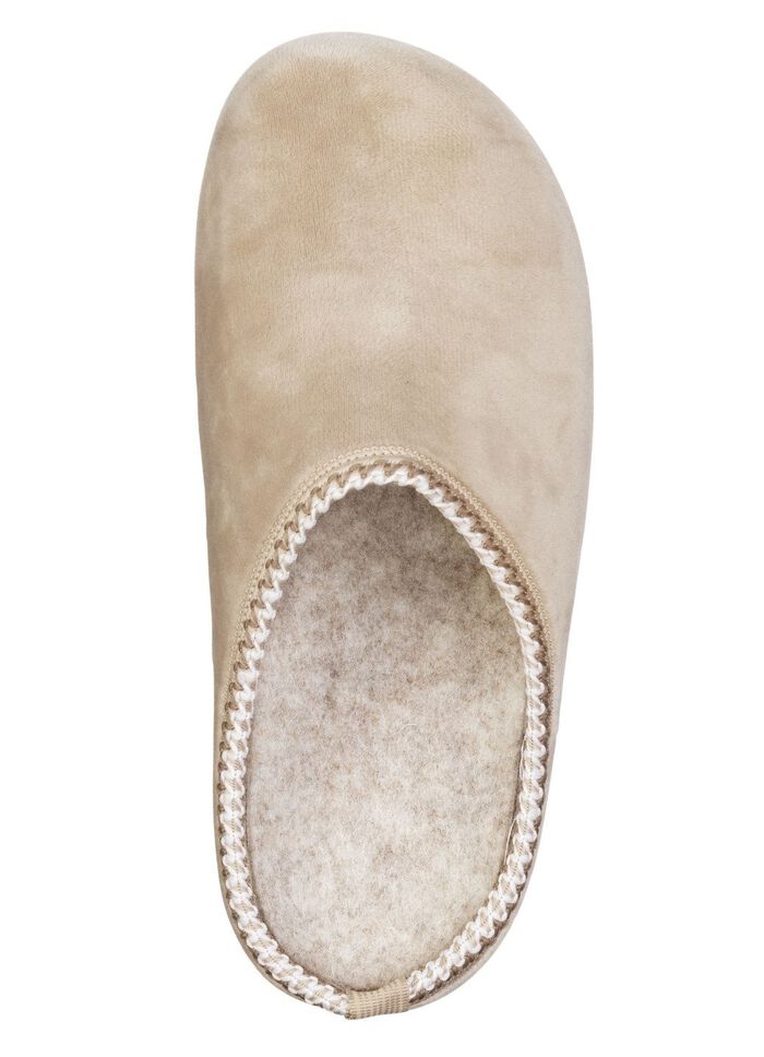 Laurina, klassieke damespantoffels, breedte G, met patroonrand 