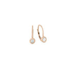Elegante oorbellen in rosé goud met diamanten 