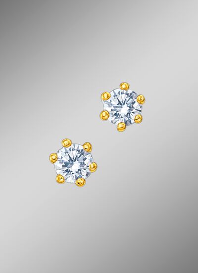 Massieve oorbellen met briljanten 