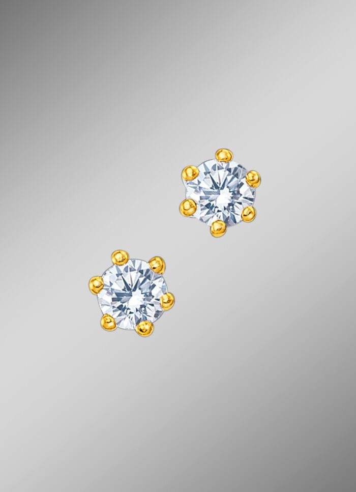 Massieve oorbellen met briljanten 