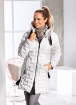 Functionele korte jas met vaste capuchon 