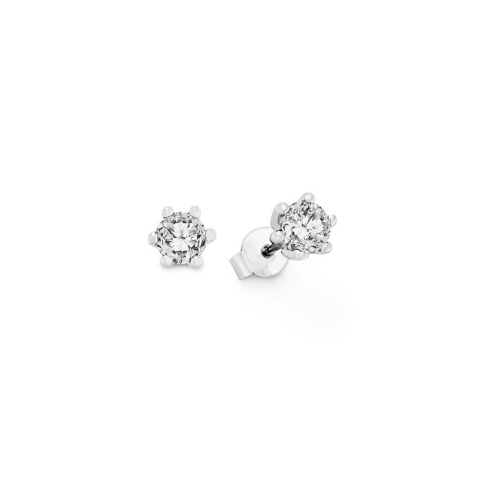 Solitaire oorknopjes met diamanten 