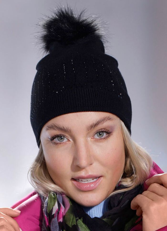 Muts met subtiele strass steentjes 