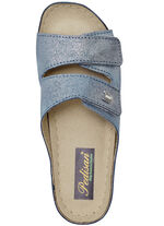 Comfortabele damesmuiltjes, breedte G, met klittenbandsluiting JEANS