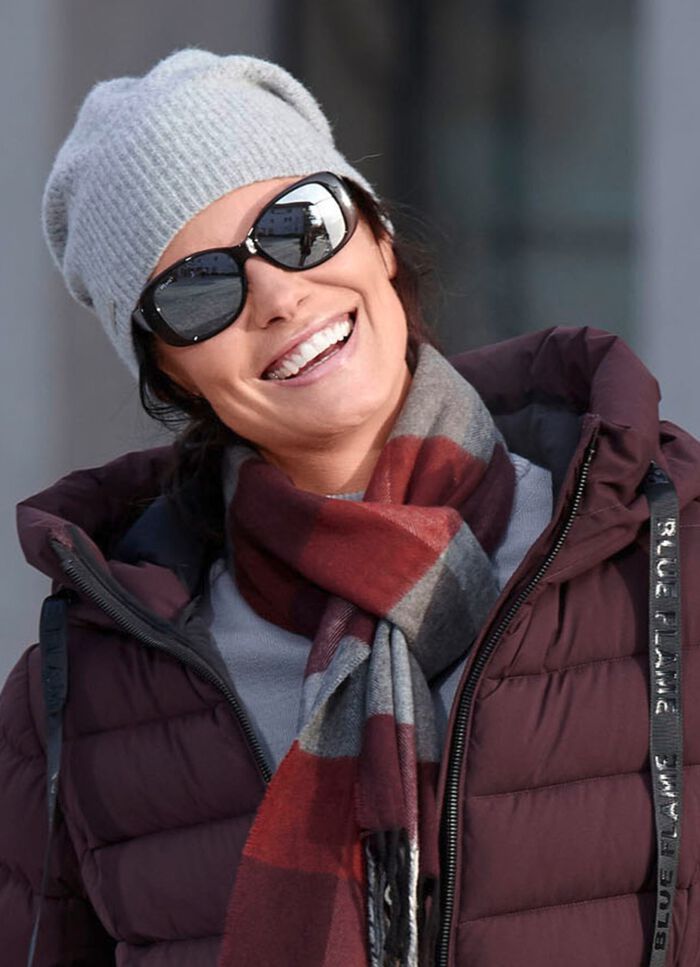 Seeberger, dames gekookte wollen muts, met ajou-patroon 