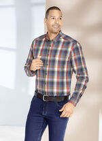 King's Road overhemd met button-down kraag TERRAKOTTA