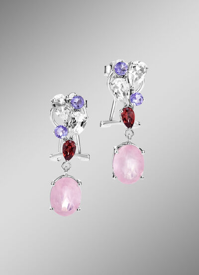 Betoverende clip-on oorbellen met echte edelstenen 