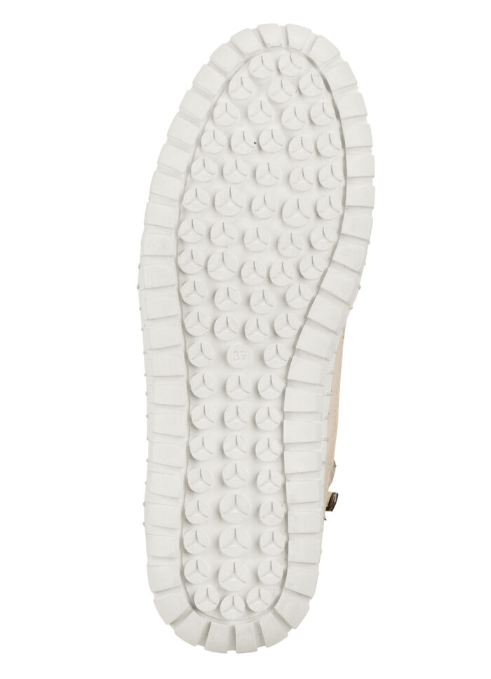 Gemini veterlaarsje met luchtige perforaties en leren applicaties BEIGE