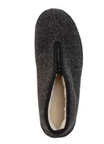 Enkellaarsjes van textiel met praktische ritssluiting ZWART