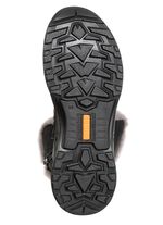 Gevoerde dameslaarzen, winterschoenen, breedte H, met rits ZWART