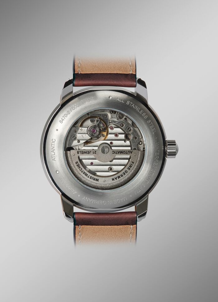 Zeppelin automatisch herenhorloge met leren band 