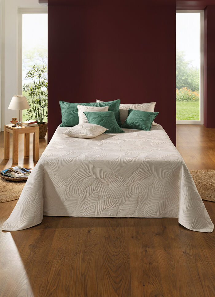 Gezellige sprei en bijpassende kussenslopen CRÈME