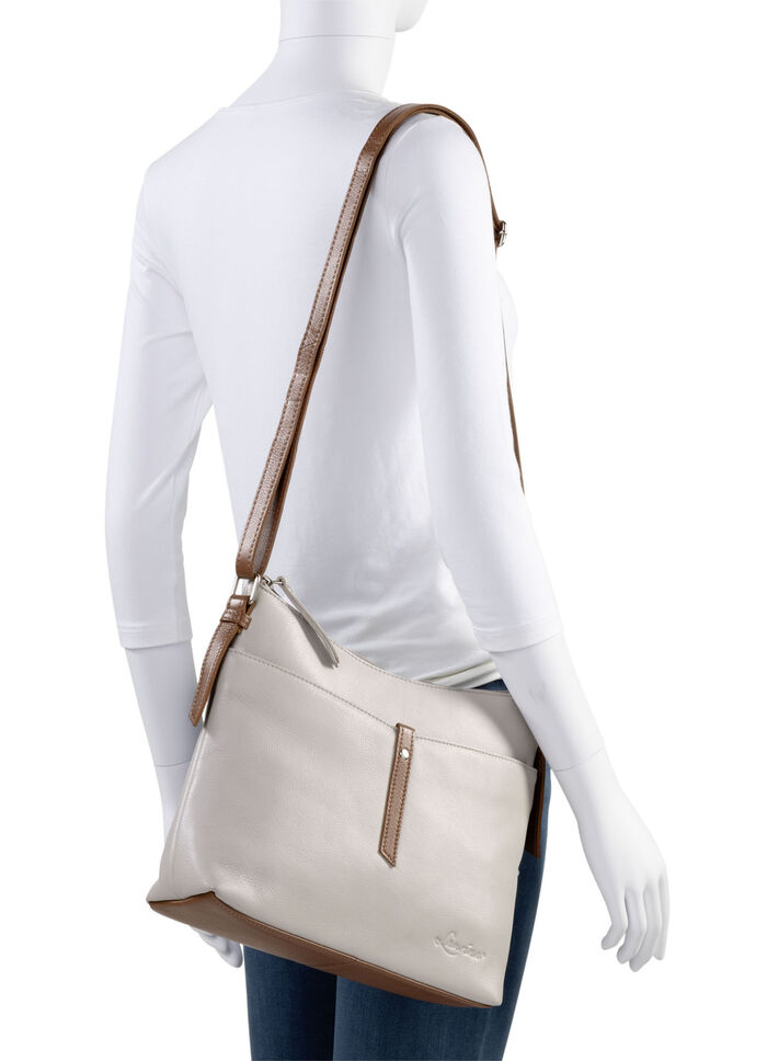 Laurina, tas, dames, met verstelbare schouderband KIESEL-COGNAC