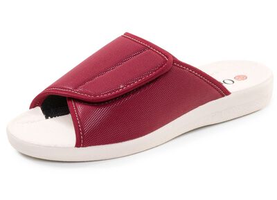 Comfortabele damespantoffels, breedte H, met klittenbandsluiting 