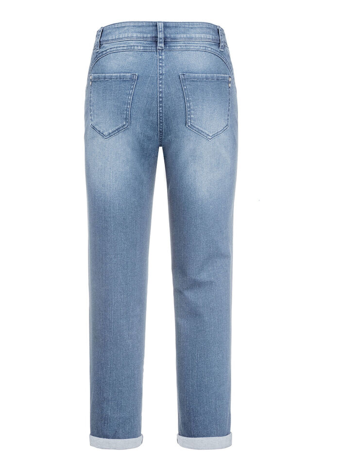 Jeans met push-up effect LICHTBLAUW