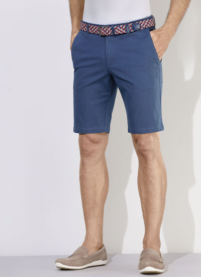 Casual &quot;Redpoint&quot; Bermuda met stoffen riem in 3 kleuren 