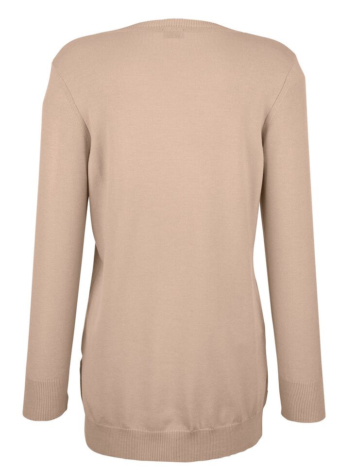 Cardigan met modaal ZAND