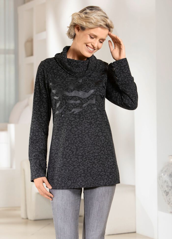 Coltrui met contrasterende print 