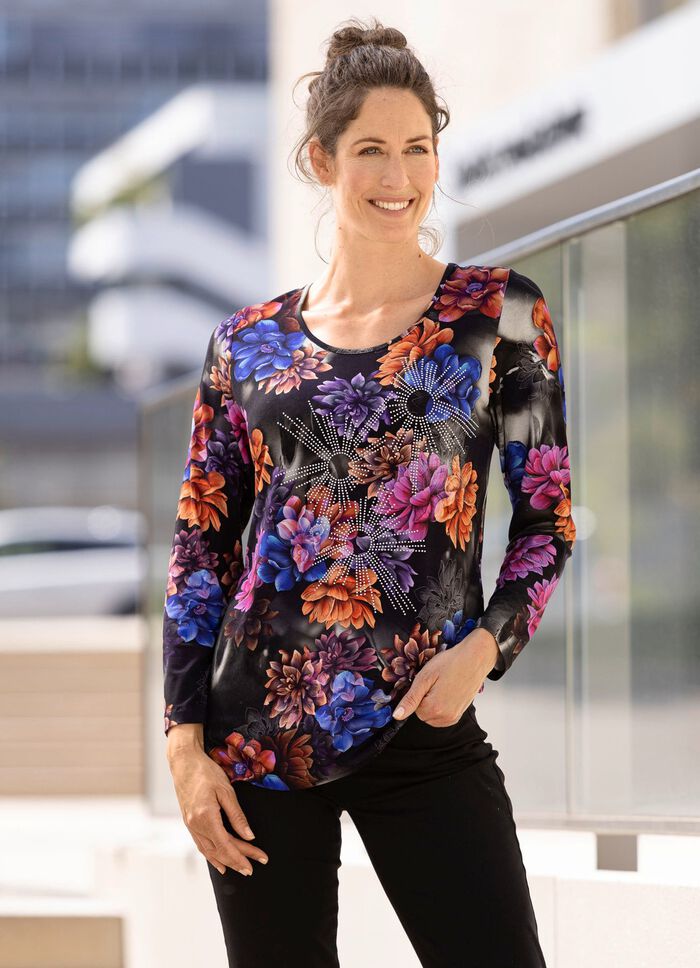 Schattig shirt met ronde hals 