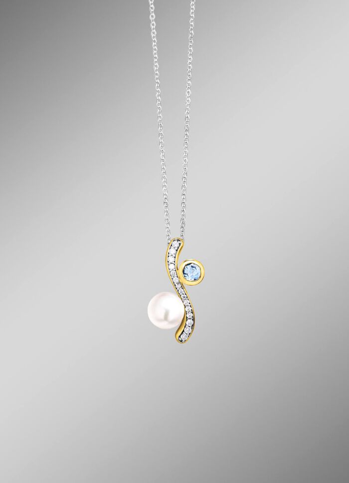 Stralende schoonheid &ndash; hanger van zilver met fijne vergulding 