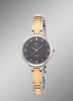 ETT solar dameshorloge met titanium bandkast 