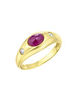Elegante damesring met robijn 