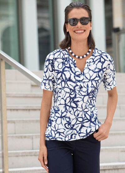 Tuniek met opstaande kraag 