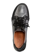 Gemini draver met veters van gedeeltelijk schaduwrijk nappaleer GRIJS-ZWART