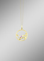 Hanger met edelstenen en synthetische zirkonia 