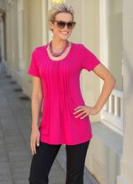 Shirt met mooie bies in 2 kleuren ROZE