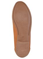 Andrea Conti, chique damesballerina's, breedte G, met uitneembaar voetbed COGNAC