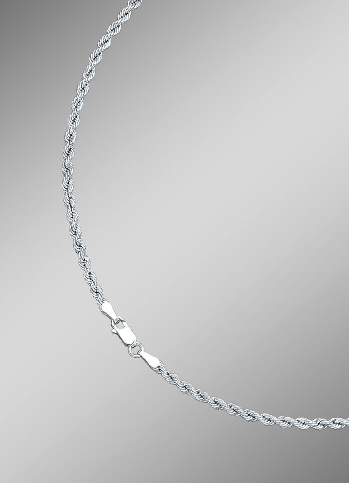 Stijlvolle koordketting in witgoud 