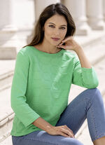 Trui met grafische structuur GROEN