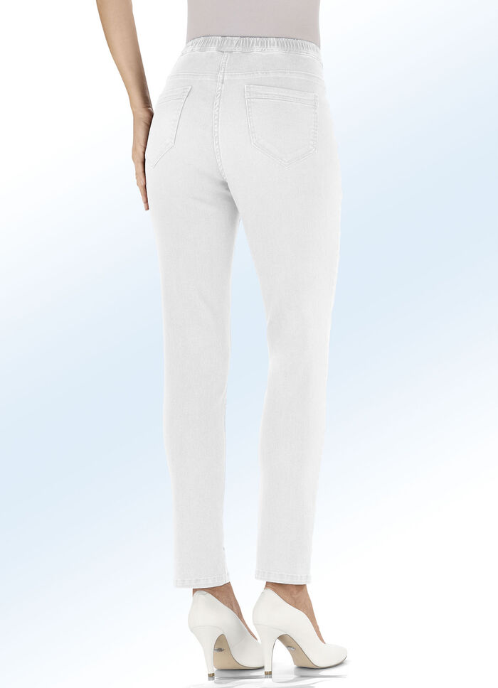 Pull-on-jeans WIT