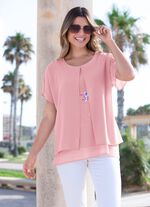 Tuniek met decoratieve motiefprint 