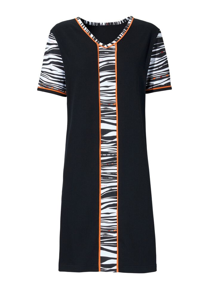 Korter gesneden nachthemd met V-hals 