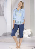 Tweepak pyjama&#39;s met driekwartmouwen en kuitlange broek 