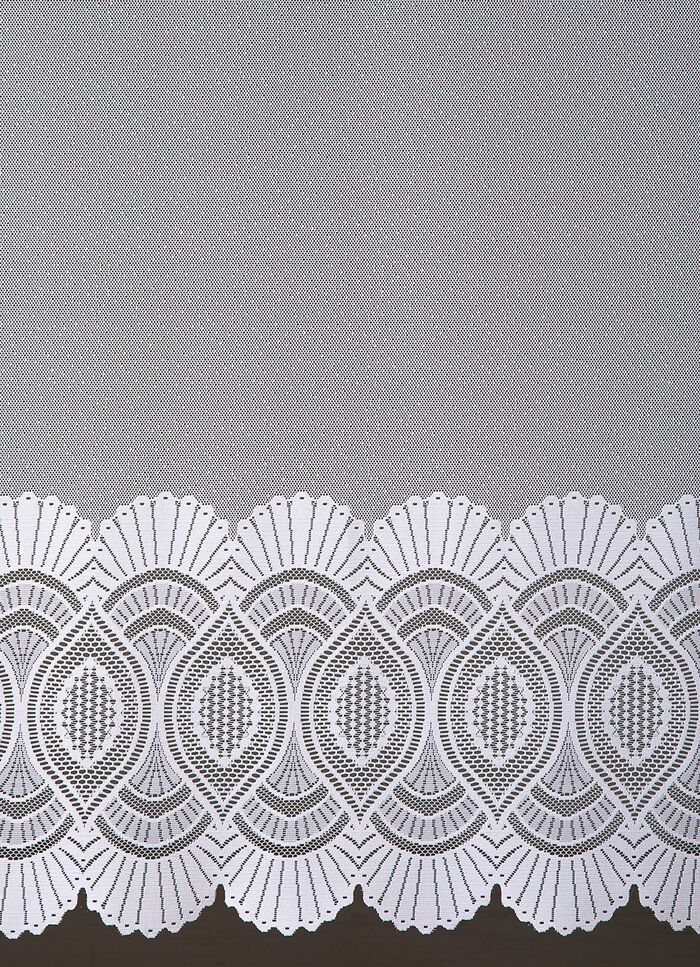 Bloemenvenstervitrage met universele railband 