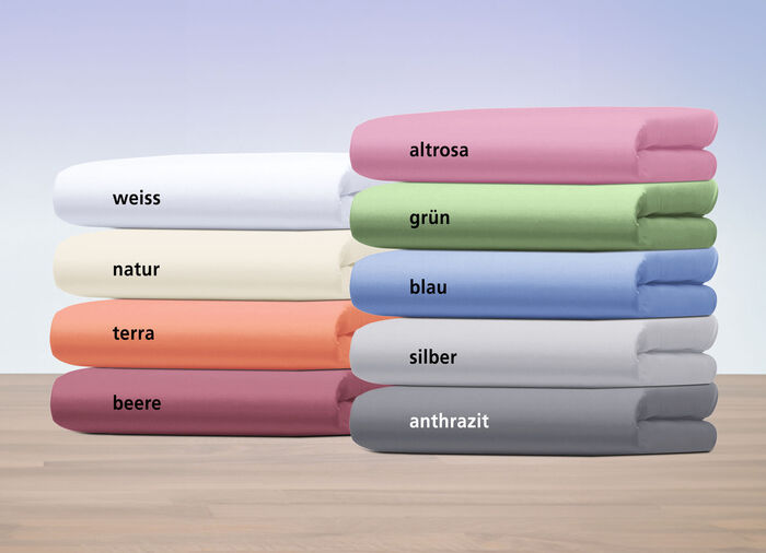 Fijne single jersey hoeslakens TERRA