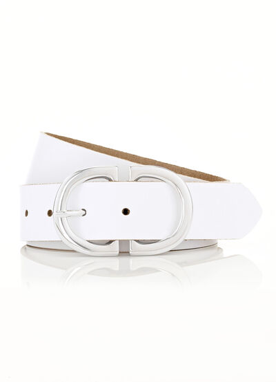 Modieuze leren damesriem, 3,5 cm breed 
