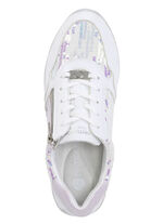 Sneakers van een interessante materiaalmix WIT-LICHT LILAC