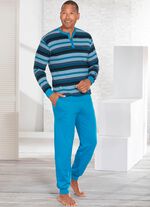 Pyjama met knoopsluiting en boord 