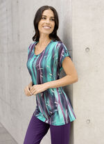 Shirt met zilverfolie print 