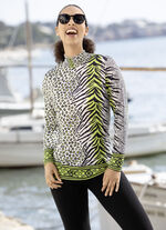 Shirt met briljant all-over design in 2 kleuren 