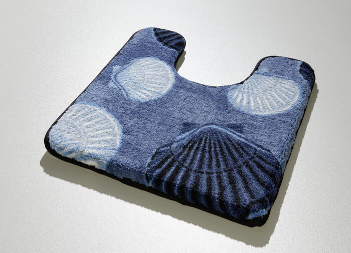 Badmat met antislip achterkant BLAU