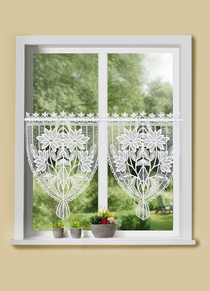 Schijfhanger madeliefje gemaakt van echt Plauen-kant 