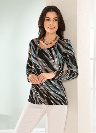 Overhemd met ronde hals 