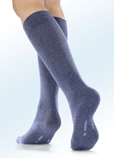 Set van zes kniekousen met comfortabele tailleband 