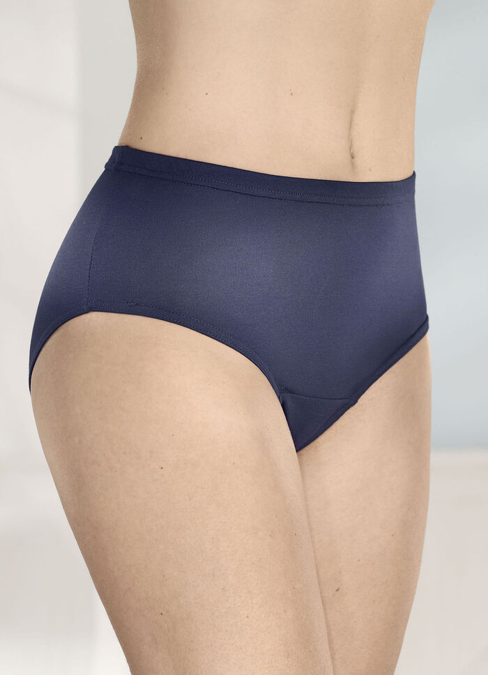 Verpakking van vier slips met elastische tailleband 2X MARINE, 2X WEISS